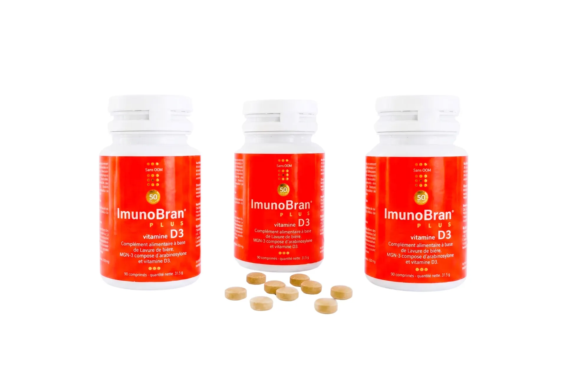 [ImunoBran04-3] 3er-Set ImunoBran® PLUS Vitamin D3 (270 Tabletten)